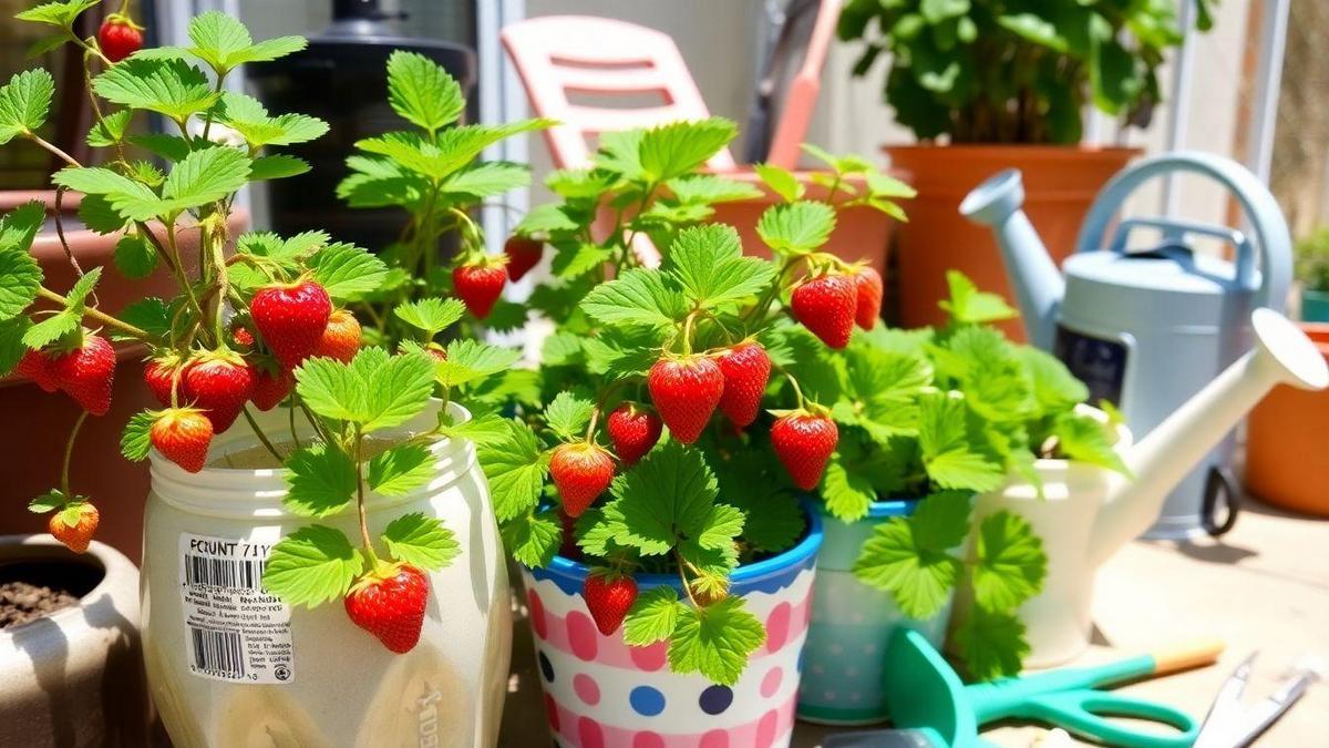 How to plant strawberries at home using PET bottles or planters